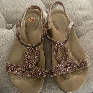 Rose gold  Sparkle Sandal Size 8 1/2